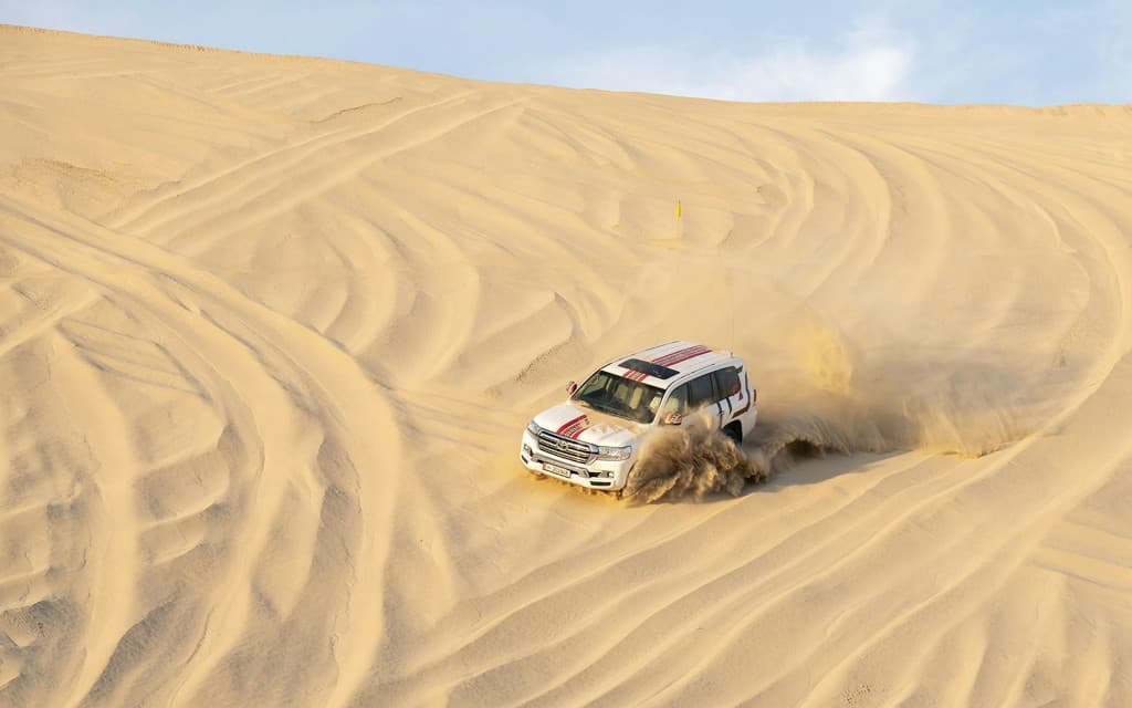 Full-Day Desert Safari with Dune Bashing, Al Majles Resort Day Pass & Lunch (Full Day Safari with Camel Ride & Lunch)
