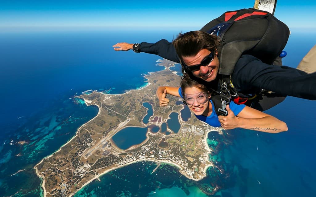 Rottnest Island Skydive and Ferry Tour from Perth/Fremantle/Hillarys (10,000 ft Rottnest Skydive + Perth City Ferry Transfer)