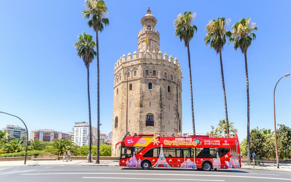 City Sightseeing: Seville Hop-on-Hop-off Bus Tour with Guided Tours and Access to Museums (Ultimate: 48-Hour Pass + Seville Aquarium & Flamenco Dance Museum Tickets)